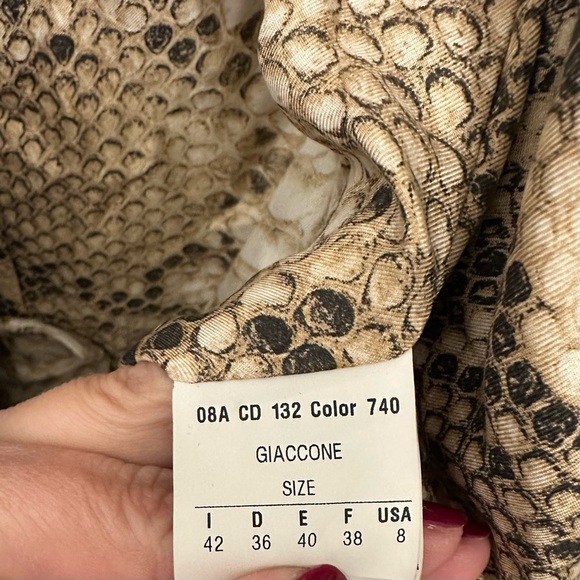 CLASS ROBERTO CAVALLI Womens Hooded Car Utility Coat Crinkled Wool Brown Gray 8 - Picture 12 of 15